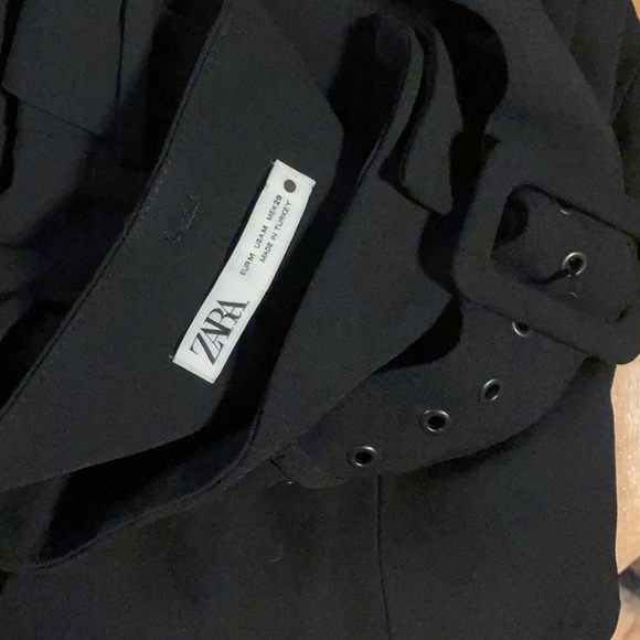 Zara NWOT high waist black pant with belt - Picture 4 of 4